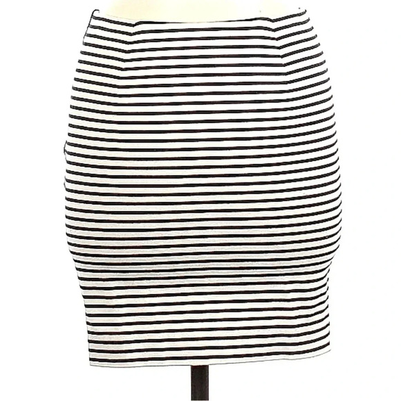 Madewell | Classic Preppy Eventide Stripped Side Zip Pencil Skirt Size S Small - Picture 4 of 5